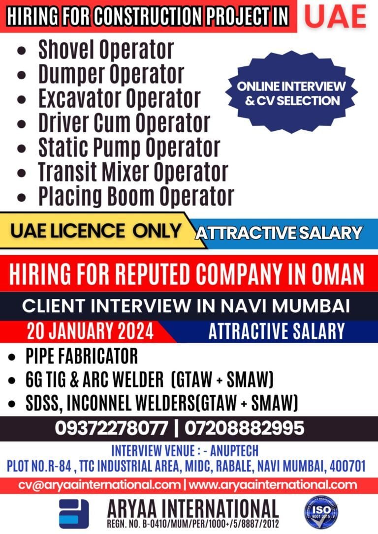 We’re Hiring for Saudi / Dubai