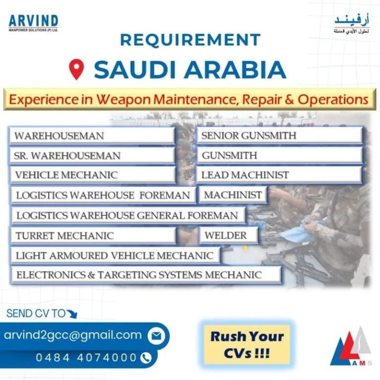 Saudi Arabia Jobs – Maintenance,Repair & Operation Jobs