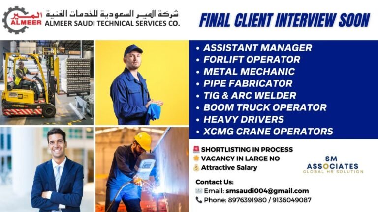 Saudi Arabia Jobs – Hirng For Almeer Saudi Technical Services Co