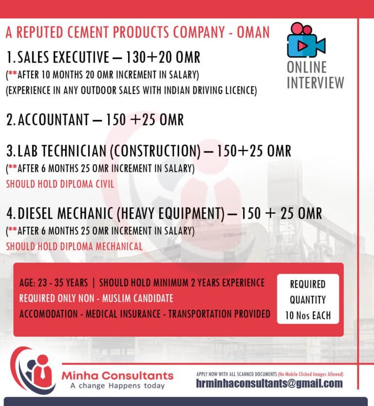 Hiring For OMAN