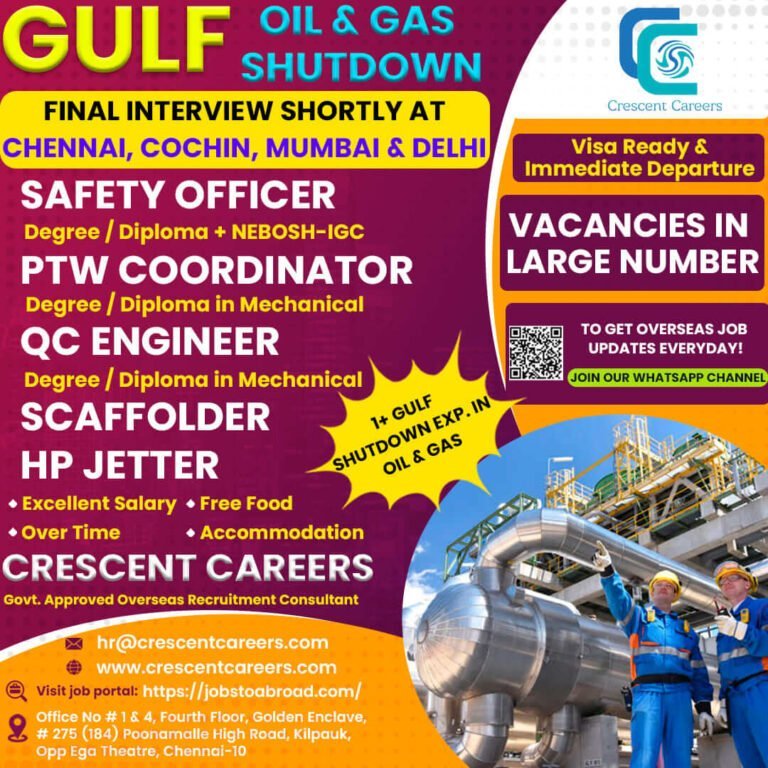 SAFETY OFFICER / PTW COORDINATOR / QC ENGINEER / HP JETTER / SCAFFOLDER