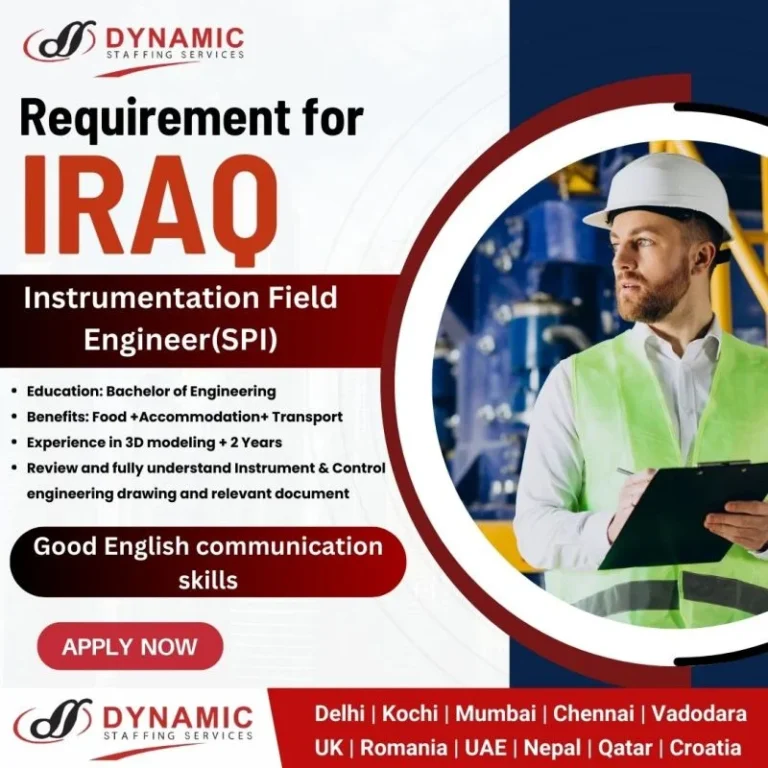 Job Opportunities in Iraq – Hiring Instrumentation field Engineer (SPI)