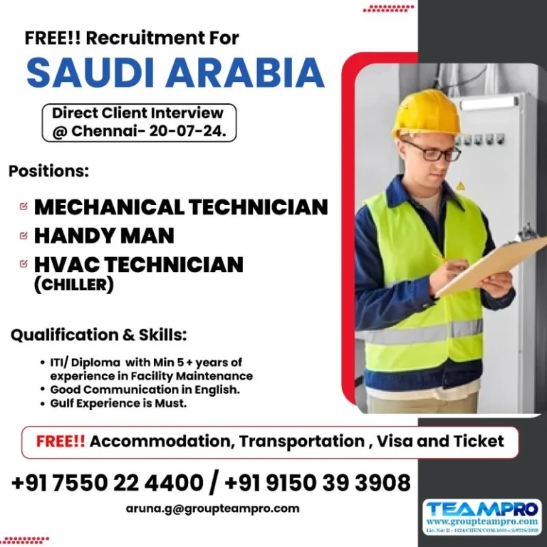 Saudi Arabia requirement