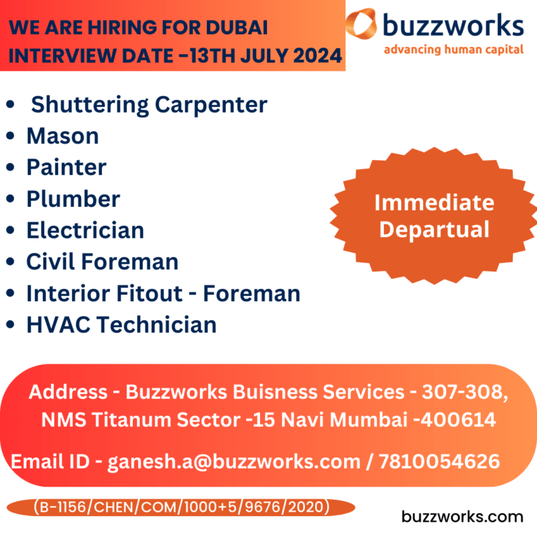 Hiring for Dubai