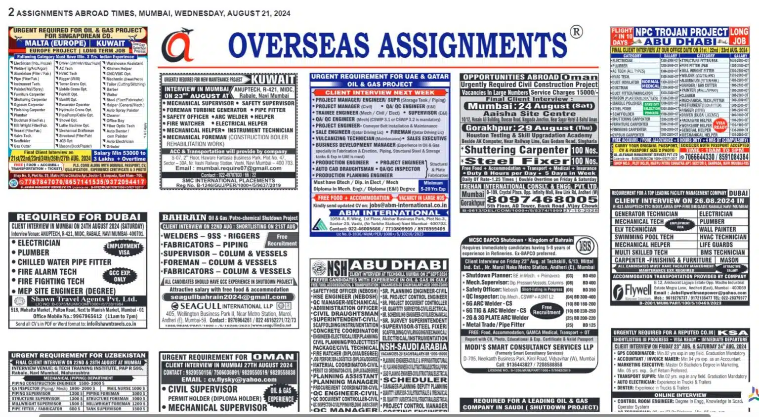 overseas assignment newspaper mumbai