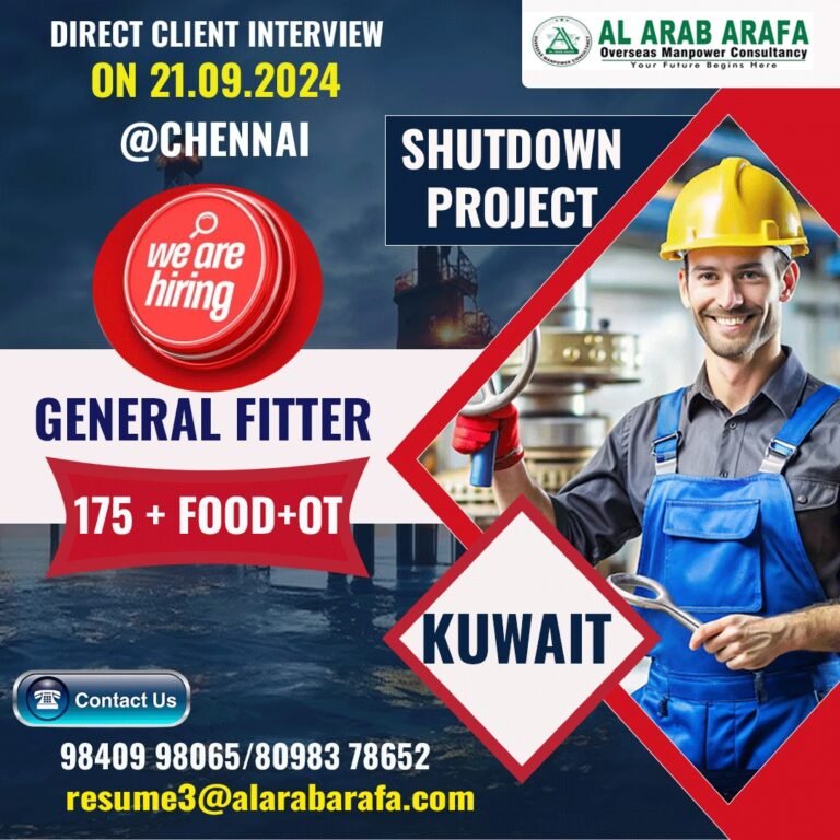 walkin direct client interview a semi government company @21.09.2024