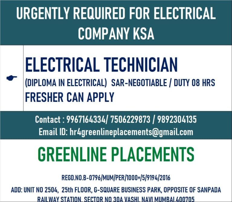 URGENTLY REQUIRED FOR REPUTED COMPANY KSA