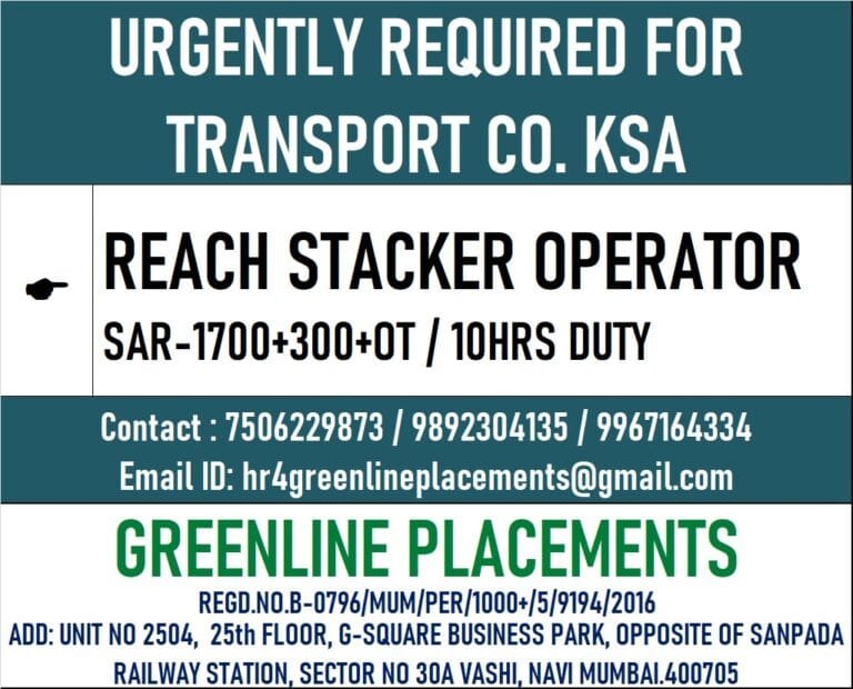 URGENTLY REQUIRED FOR TRANSPORT COMPANY KSA