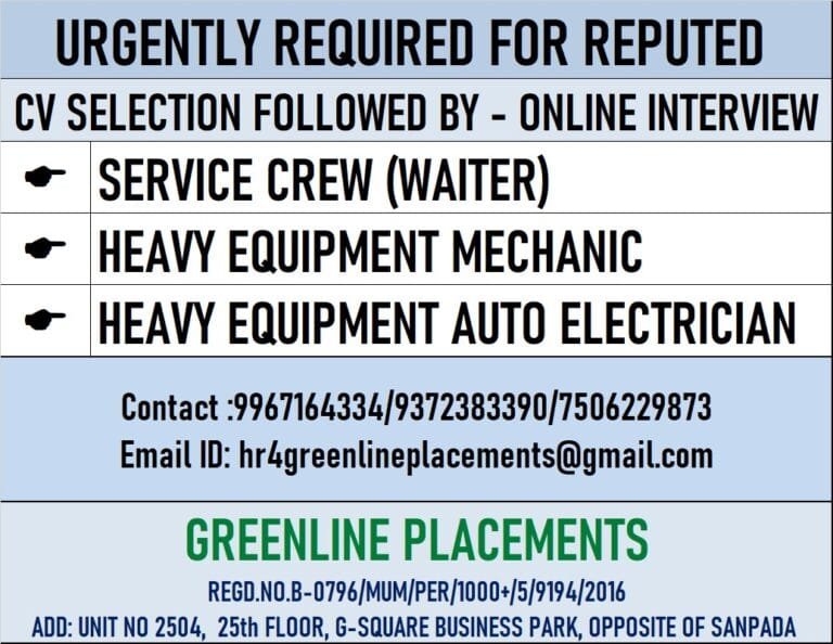 URGENTLY REQUIRED FOR REPUTED COMPANY KSA