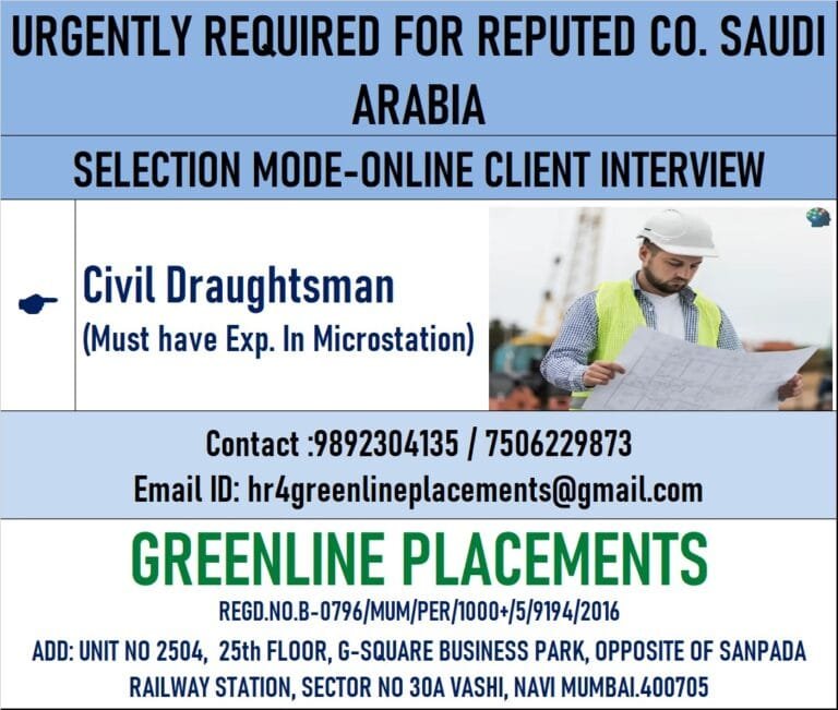 URGENTLY REQUIRED FOR REPUTED COMPANY KSA