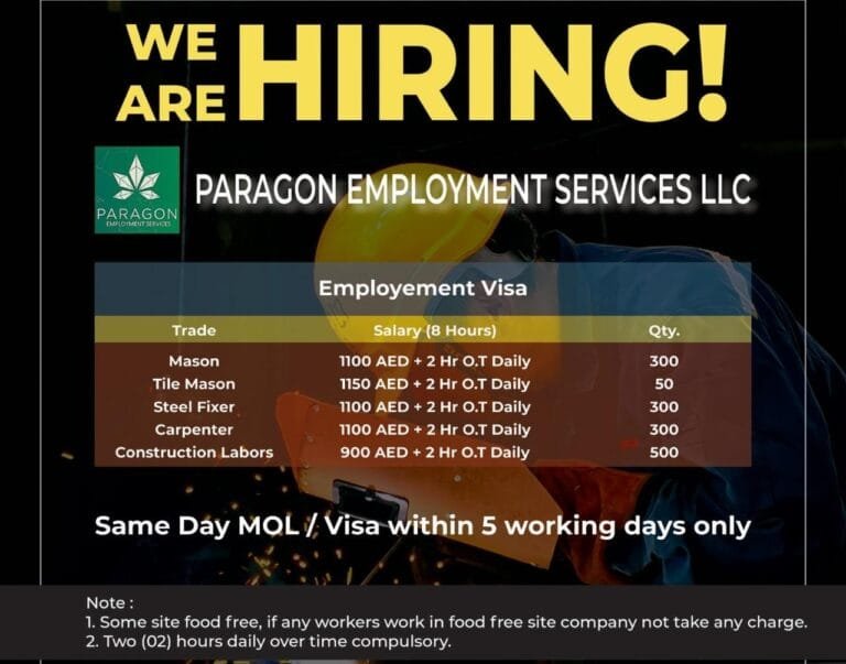 Urgent required for Dubai