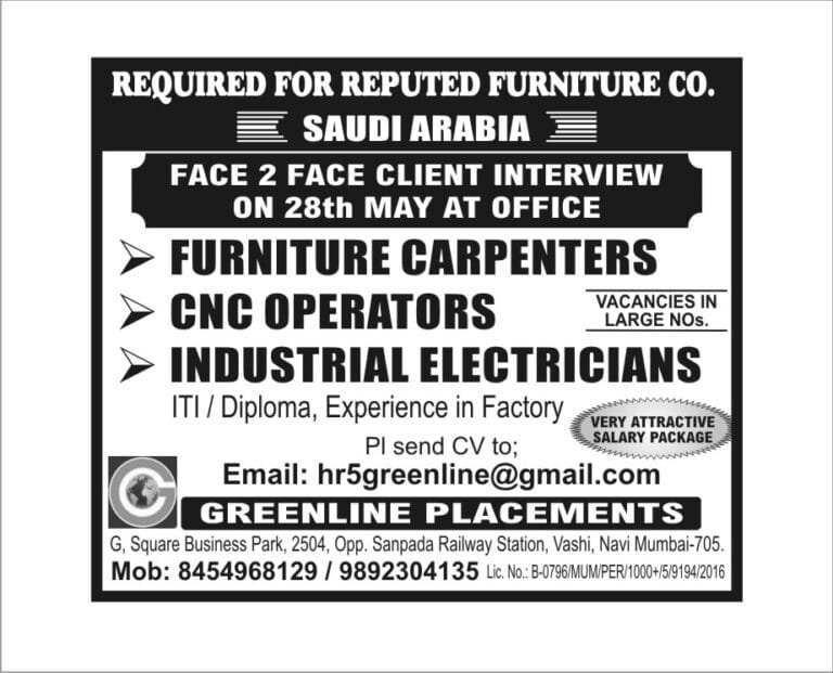 URGENTLY REQUIRED FOR REPUTED COMPANY KSA