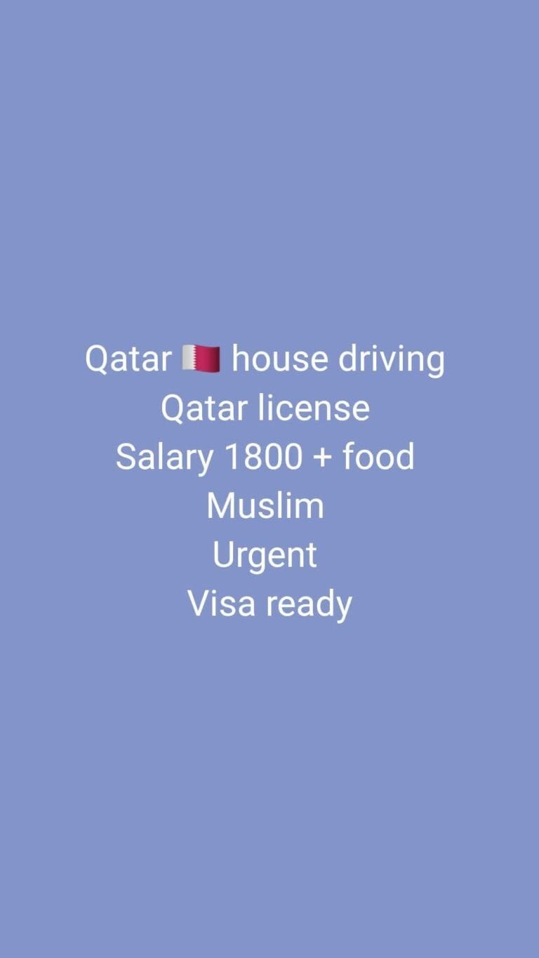 Urgent required for qatar