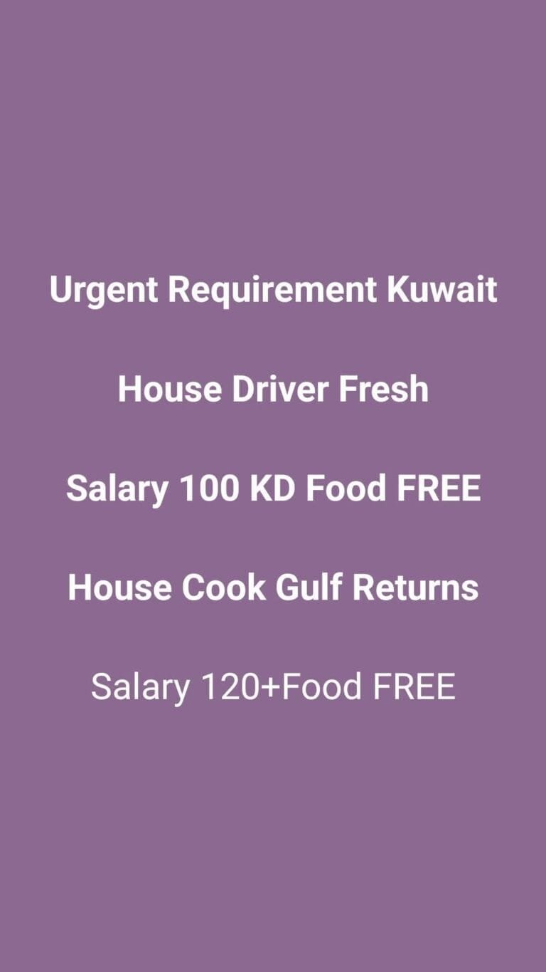 Urgent required for kuwait