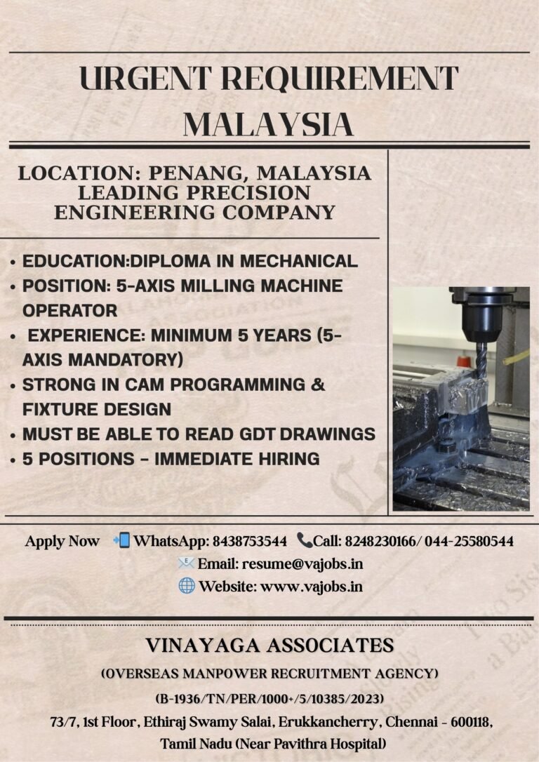 Immediate Hiring – 5-Axis Mill CAM Programmers!