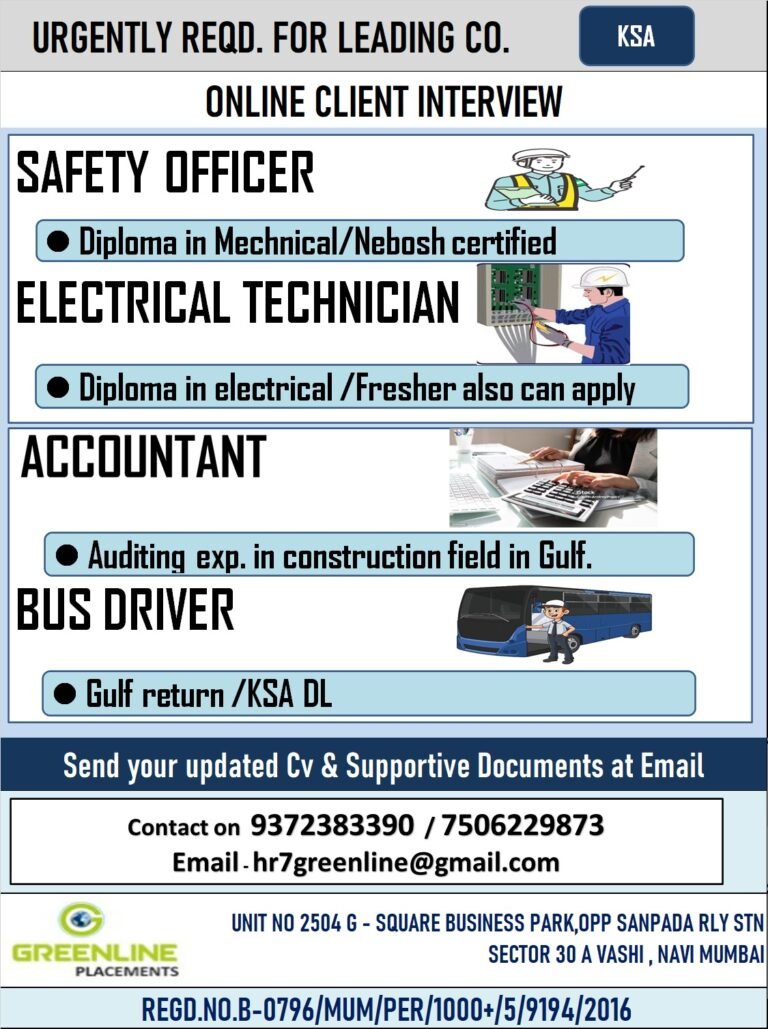 URGENTLY REQD. FOR REPUTED COMPANY