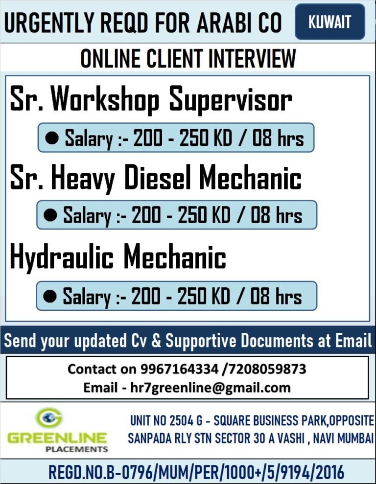 URGENTLY REQD. FOR REPUTED COMPANY