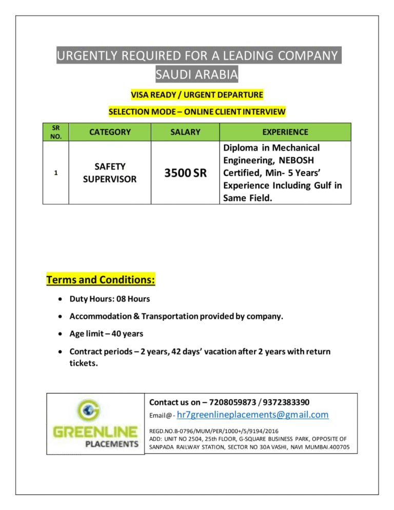 URGENTLY REQD. FOR REPUTED COMPANY