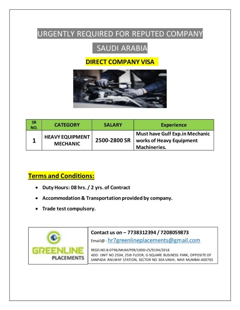URGENTLY REQD. FOR REPUTED COMPANY